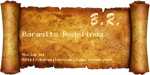 Barasits Rodelinda névjegykártya
